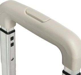 HOMCOM Wózek na Zakupy Składany z Regulowaną Rączką Teleskopową Nośność do 80kg Biały | Aosom PL