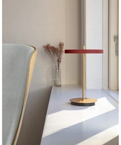 Czerwona lampa stołowa LED ze ściemniaczem i metalowym kloszem (wysokość 31 cm) Asteria Move – UMAGE