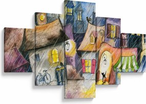 Obraz - Deszczowy wieczór (125x70 cm)