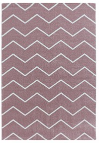 Dywan nowoczesny Rio zygzak pudrowy róż 160 cm x 230 cm