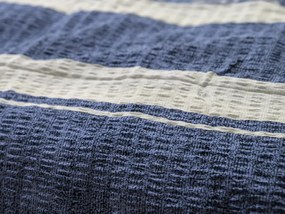 PrzytulneMieszkanie.pl PrzytulneMieszkanie.pl Pościel z kory bawełnianej renforcé BLUE LINE niebieska Rozmiar pościeli: 70 x 90 cm | 140 x 200 cm