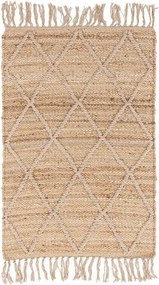 Dywan z juty tkany ręcznie w naturalnym kolorze 60x90 cm Shaila – Bizzotto