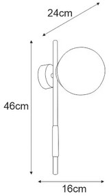 Kinkiet ze szklanym kloszem w stylu boho - 5X S794 Z4-F39