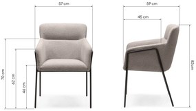 Beżowy designerski fotel HELSINKI