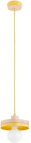 Żyrandol na lince LARSO 1xE27/15W/230V żółty/beżowy
