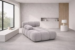 Szezlong modułowy, tkanina welur Salvador, Szary, Lewy, Selia