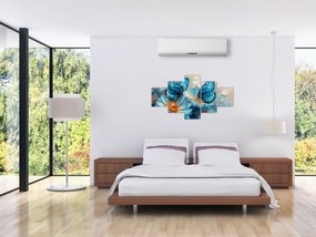 Obraz - Niebieskie motyle (125x70 cm)