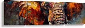 Obraz - Malowanie słonia (170x50 cm)