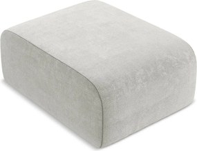 Jasnoszary podnóżek z tkaniny szenilowej Lani – Makamii