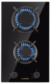 Klarstein Goldflame 30cm Płyta gazowa 2 palniki Czarny