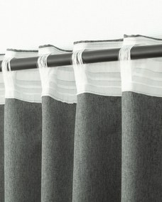 Zasłona BASIC na taśmie marszczącej 140x300cm szary denim 1 szt.