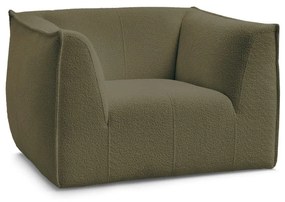 Zielony fotel z materiału bouclé Giorgia – Bobochic Paris