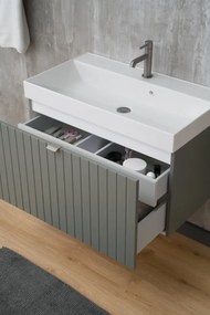 Szafka pod umywalkę HARMO 50 cm szaro-zielony półmat KROFAM