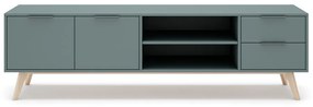Szarozielona szafka pod TV 180x53x40 cm Pisco – Marckeric