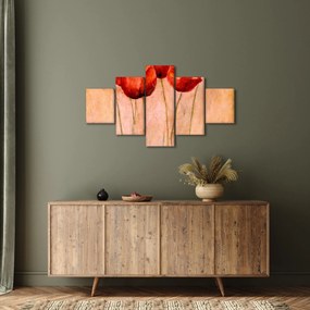 Obraz - Czerwone tulipany (125x70 cm)