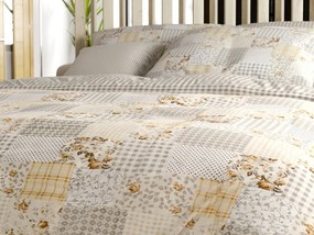 PrzytulneMieszkanie.pl PrzytulneMieszkanie.pl Pościel z bawełny Renforcé PATCHWORK beżowe Rozmiar pościeli: 70 x 90 cm | 140 x 200 cm