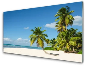 Panel Szklany Plaża Palma Morze Krajobraz