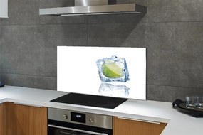 Szkło do Kuchni na Ścianę Kostka Lodu z Limonką