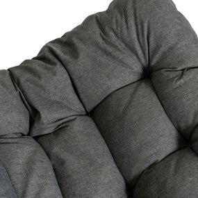 Fotel Bujany Ogrodowy LAREDO na Płozach Wypoczynkowy Szary Nowoczesny