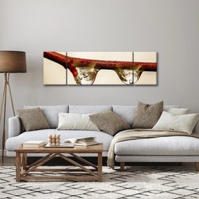Obraz kropli na gałęzi (170x50 cm)