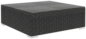 Czarno-kremowy 6-częściowy wypoczynkowy zestaw do ogrodu W1-M00