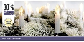 Świeczki dekoracyjne, 30 LED, wewnętrzne