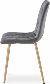 PROMOCJA Ciemnoszare aksamitne krzesło do jadalni LIBRA II. jakość