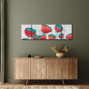 Obraz - Maki - nafta (170x50 cm)