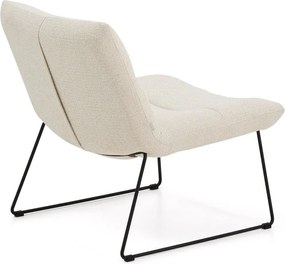 Beżowy fotel z tkaniny szenilowej Asen – Kave Home