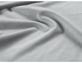 Jasnoszare tapicerowane łóżko dwuosobowe ze schowkiem/bez zagłówka ze stelażem 160x200 cm Susan – Micadoni