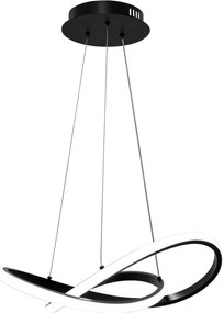 Lampa Sufitowa Wisząca Ring Nowoczesna LED + Pilot APP391-CP Czarna