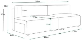Brązowa rozkładana sofa - Lider 3X