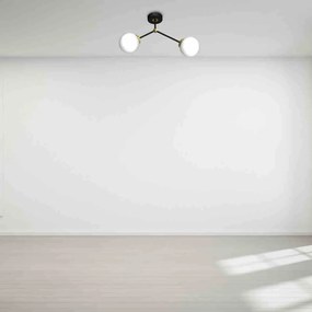 Lampa sufitowa, podwójna, nowoczesna JOY BLACK / GOLD 2xE14