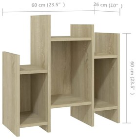 Geometryczny regał otwarty z 8 półkami dąb sonoma - Pyrol