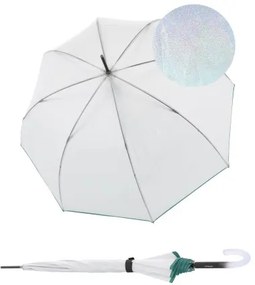 Knirps C.760 Stick Transparent Stardust Agave - przezroczysty damski parasol typu stick