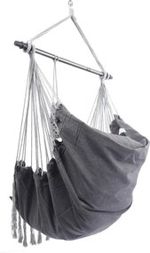 MIADOMODO Wiszący fotel bujany, antracyt