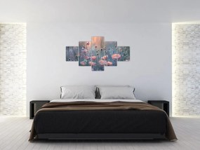 Obraz - Kwiaty w pastelowych kolorach (125x70 cm)