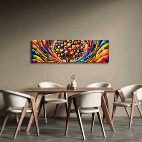 Obraz – Kolorowe drzewo z jabłkami (170x50 cm)