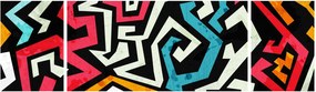 Obraz abstrakcji graficznej (170x50 cm)