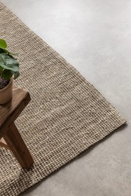 Dywan naturalny jutowy ręcznie tkany Boucle brązowo-szary 60 cm x 90 cm