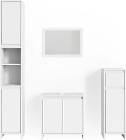 Zestaw mebli łazienkowych biały 58x33x60 emma