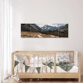 Obraz - Chodnik w dolinie góry Mt. Cook (170x50 cm)
