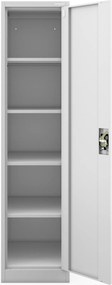 Szafa na akta kartotekowa na klucz szara, 450x1850x600 mm: ALEX D600