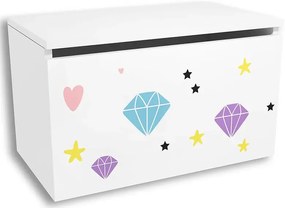 Biały pojemnik na zabawki K2-D76