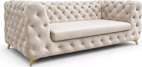 Sofa Moet – elegancka sofa tapicerowana w stylu glamour, pikowana, welurowa