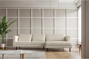 Narożnik w kształcie L Dani L, tkanina Poso, Beżowy, Prawy