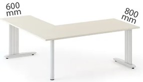 Narożne biurko PRIMO FLEXIBLE, 160x140 cm, brzoza