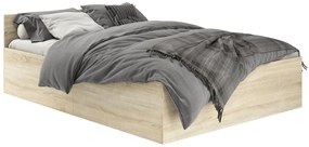 Łóżko z podnoszonym stelażem i materacem 100x200 dąb sonoma W8-S28