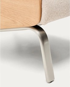 Beżowy fotel z tkaniny szenilowej Amsen – Kave Home