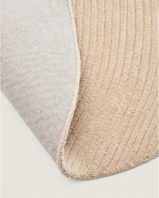 Kremowy wełniany okrągły dywan tkany ręcznie ø 200 cm Domm – Kave Home